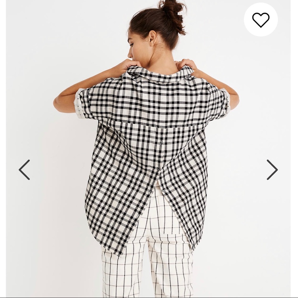 Madewell Courier Button-Back Shirt (Plaid)